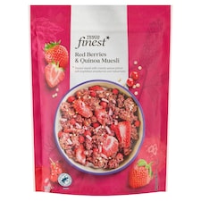 Finest Zapekané müsli s kúskami s jahodovou príchuťou, sušeným ovocím a semenami quinoi 300 g