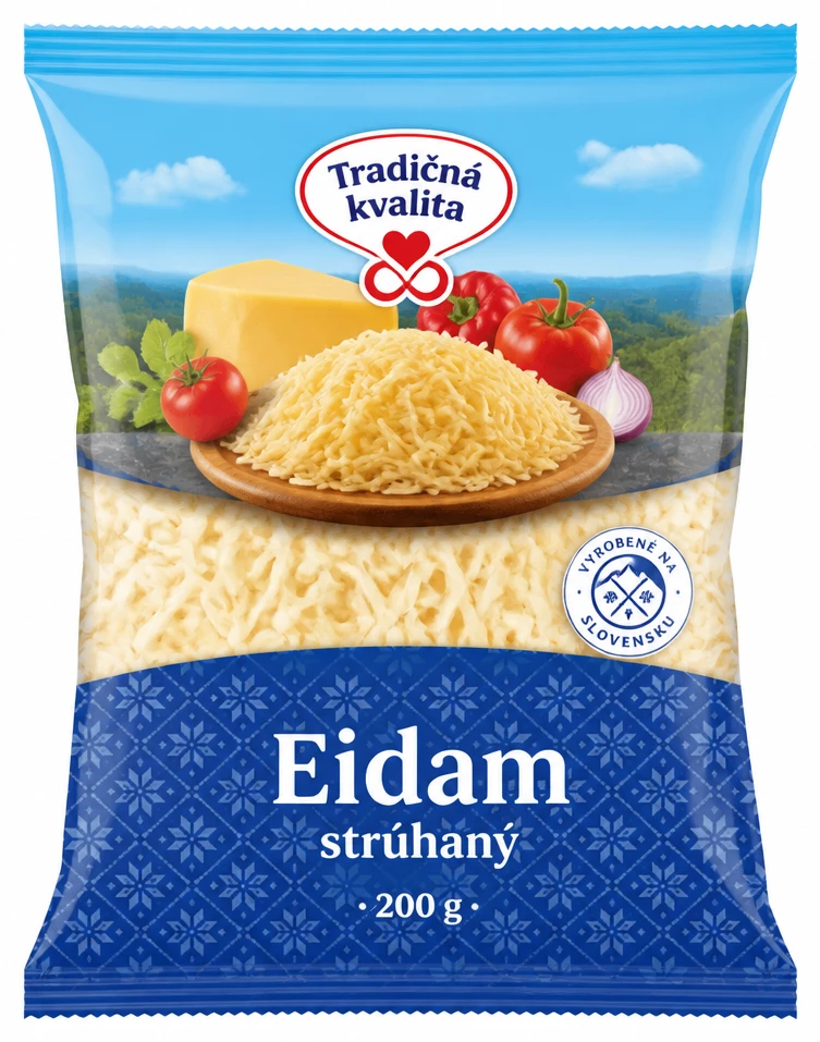 Tradičná kvalita Eidam strúhaný