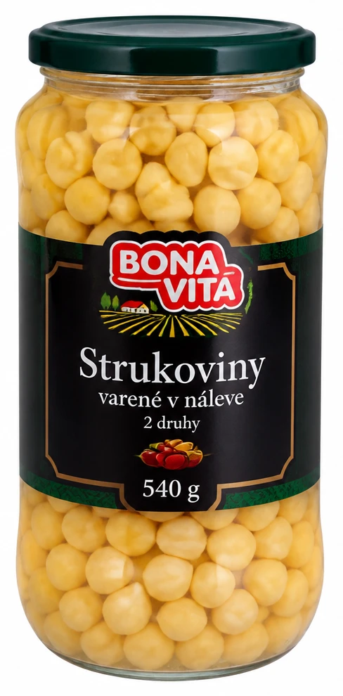 Strukoviny varené v náleve 2 druhy