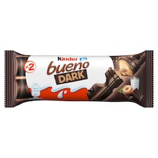 Kinder Bueno Dark oblátka s mliečno-lieskoorieškovou náplňou poliata horkou čokoládou 2 ks 43 g