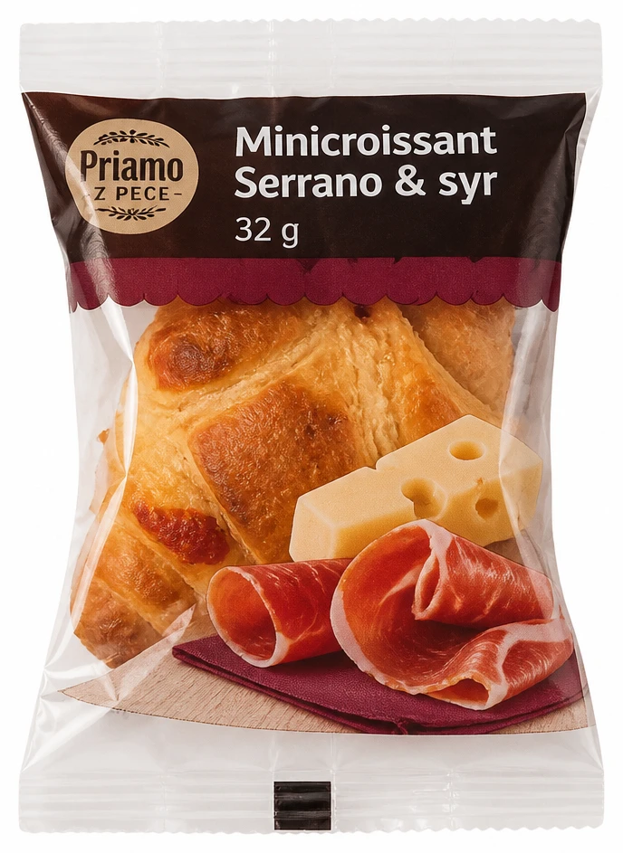 Minicroissant Serrano & syr