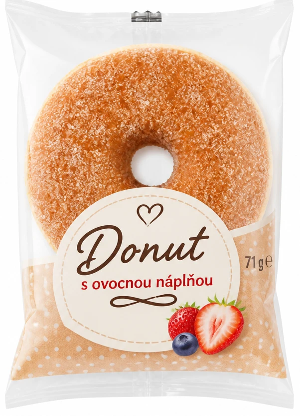 Donut s ovocnou náplňou