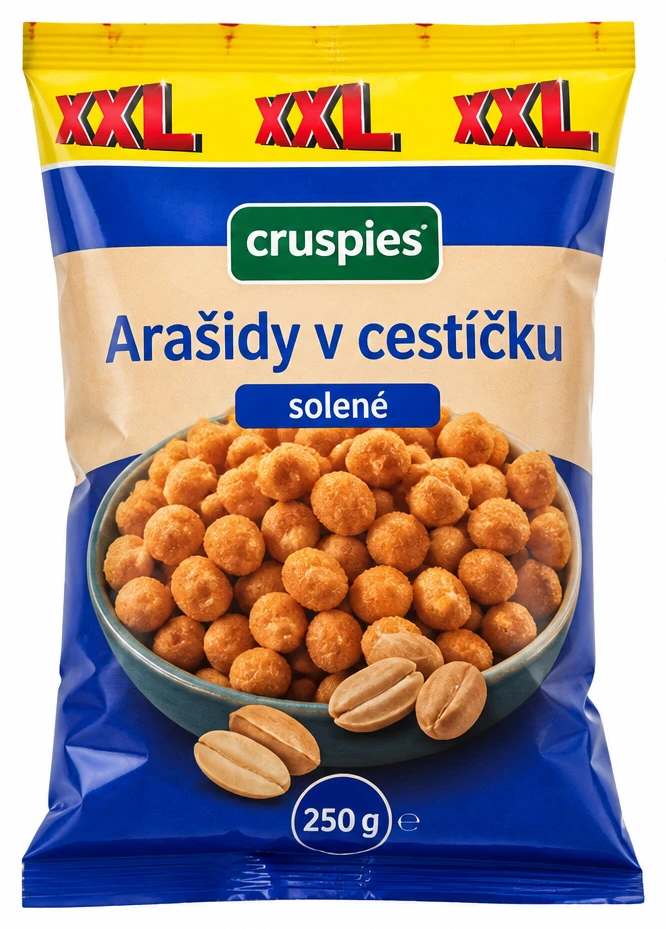 Cruspies arašidy v cestíčku