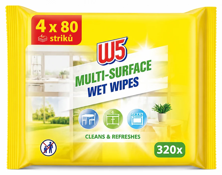 Viacúčelové vlhčené utierky
