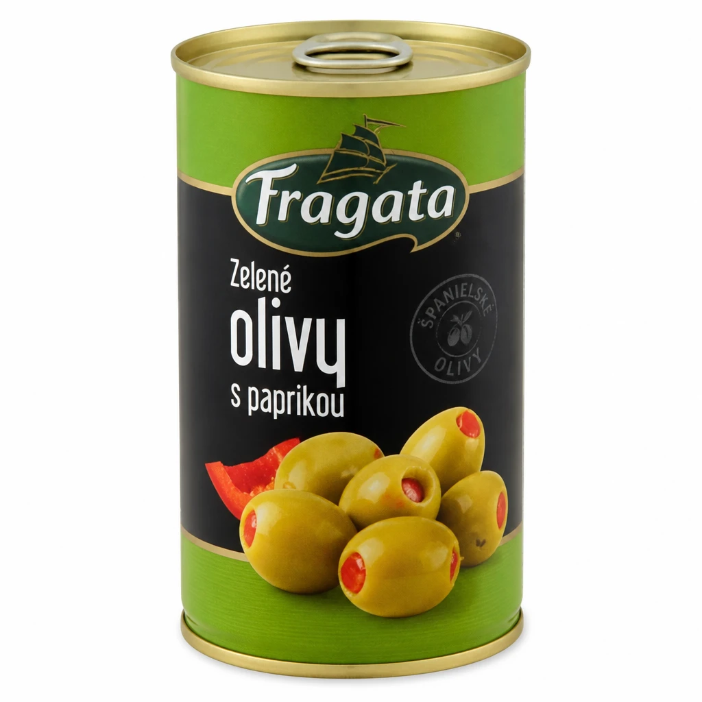 FRAGATA OLIVY ZELENÉ S PAPRIKOU 160G