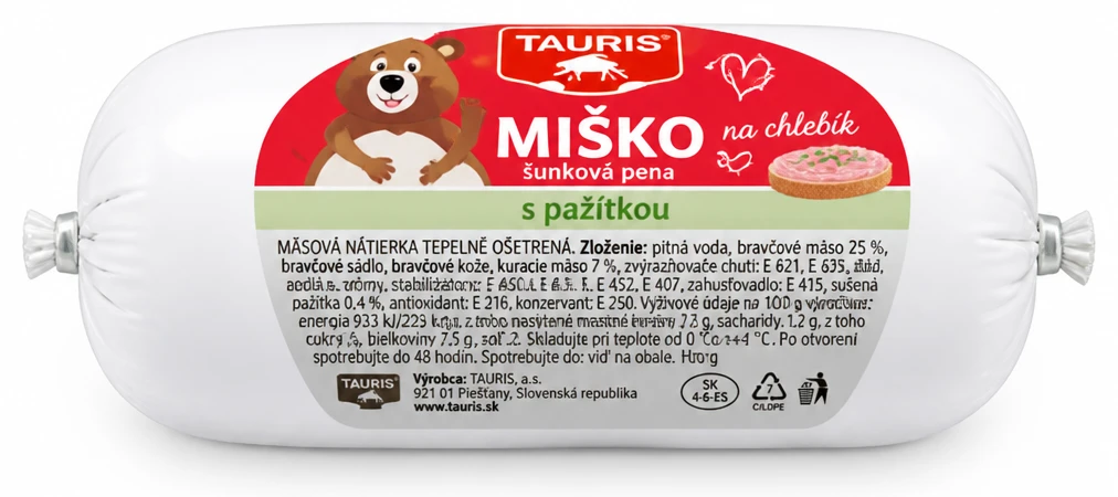 Miško šunková pena s pažítkou