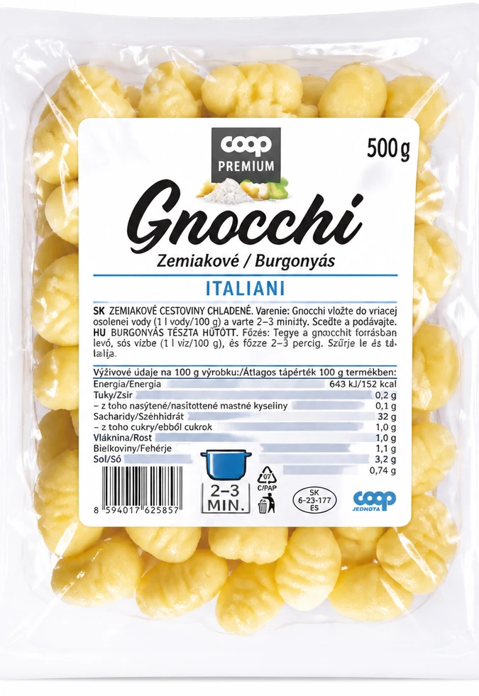 Zemiakové Gnocchi