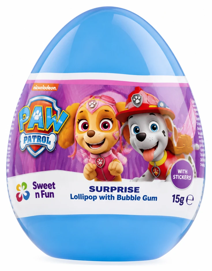 Paw Patrol lízanka so žuvačkou