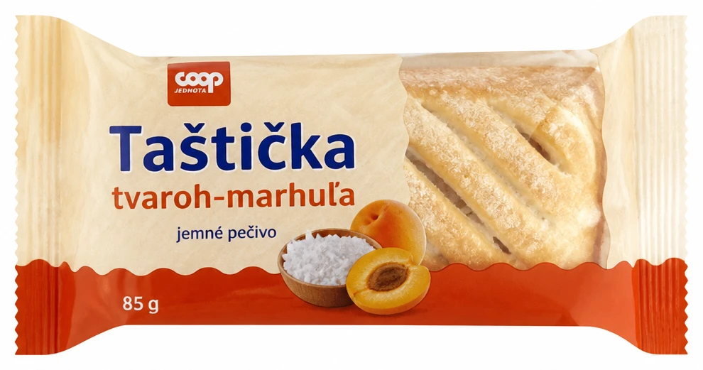 Taštička tvaroh-marhuľa