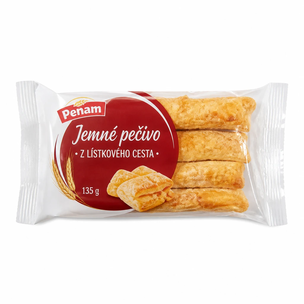 Jemné pečivo z lístkového cesta